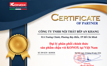 Chứng Nhận Đại Lý Chính Hãng Konox x Bếp An Khang